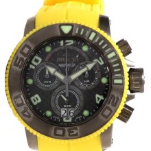 Invicta Men's Sea Hunter Pro Diver Chronograph Stainless Steel Case Rubber Strap Black Tone Dial 80348