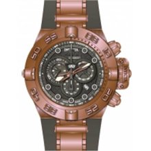 Invicta Men's Subaqua IV Rose Gold Tone Stainless Steel Case Rubber Strap Chronograph Gray Tone Dial Day and Date Displays 11800