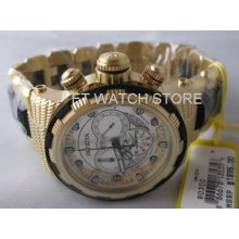 Invicta Reserve Capsule Gold Tone Bracelet Champagne Dial 80300 Chronograph