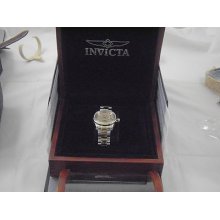 Invicta Swiss Automatic Diamond Pave Dial & Bezel W/cert Orginal Wood Box2 Tone