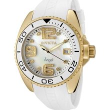 Invicta Women's Angel Collection Diamond Accented White Polyurethane Watch