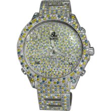 Jacob & Co JC-004 18k White Gold 5 Time Zone 27ct Diamond Men's Watch