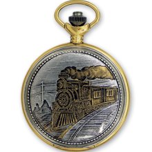 Jacques du Manoir Two-Tone White Dial Quartz Steamer Pocket Watch XWA3047