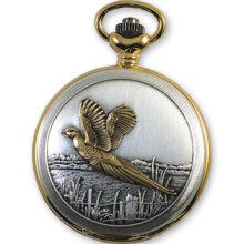 Jacques du Manoir Two-Tone White Dial Quartz Flying Pheasant Pocket Watch XWA3056