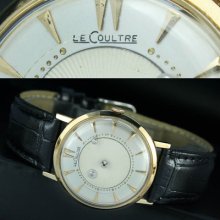 Jaeger Lecoultre Mystery Dial Diamond Winding 14k Solid Gold Men's Wrist Watch