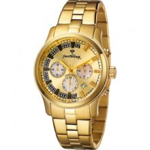 JBW Just Bling Iced Out Women's JB-6217-E Gold-Tone Chronograph Diamond Watch