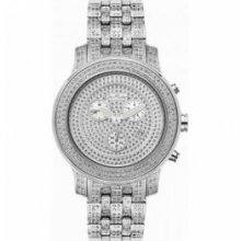 Joe Rodeo 3.50ct Diamond Band Watch Pave Dial 2000 Series