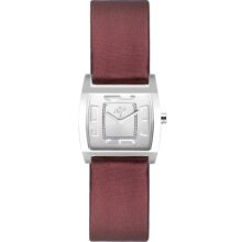 Joy By Joy Jw545 Ladies Cuadrados Watch With Polished Steel Dial And Satin Strap