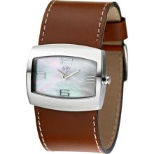 Joy Women's Stainless Steel and Leather Watch