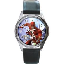 Justice League Unisex Silver-Tone Round Metal Watch 10