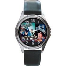 Justice League Unisex Silver-Tone Round Metal Watch 05