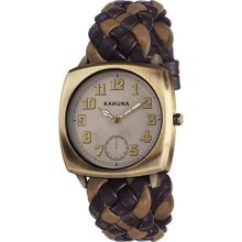 Kahuna Mens Brown Multiweave Leather Watch/official Stockist/brand (rrpÂ£40)