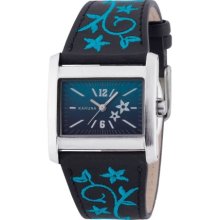 Kahuna Women's Quartz Watch With Blue Dial Analogue Display And Black Plastic Or Pu Strap Kls-0281L