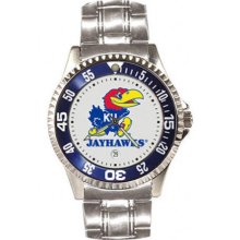 Kansas Jayhawks Competitor Steel Watch Sun Time