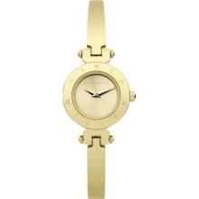 Karen Millen Ladies' Gold Plate Round Dial Thin Bracelet Strap KM115GM Watch