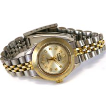 Kathy Ireland 621A Gold And Silver Tone Quartz Wrist Watch (Needs Batteries)