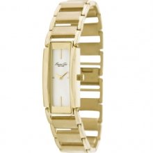 Kenneth Cole Watch Kc4679 Ladies White Dial Gold Bracelet Watch