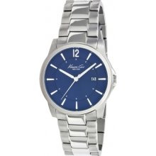 Kenneth Cole York Ss Watch Kc3959 Marine Blue Dial $95