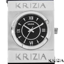 Krizia Ok0028mr Made In Italy Black Leather Fashion Watch