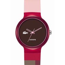 Lacoste 'Goa' Colorblock Silicone Strap Watch