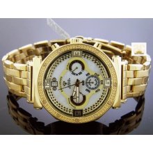 Ladies Aqua Master 40mm Round 12 Diamond Watch Yellow Gold