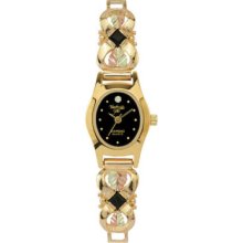 Ladies Black Hills Gold/onyx Watch