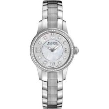 Ladies Bulova Accutron Masella Stainless Steel Diamond Watch 63r131