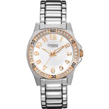 Ladies' Caravelle by Bulova Swarovski Crystal Watch with Silver Dial