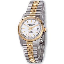 Ladies Charles Hubert 14k Gold Gld Plated Two Tone Watch