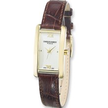 Ladies Charles Hubert Leather Band Dial Watch No. 6670-G