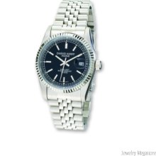 Ladies Charles Hubert Stainless Steel Black 25mm Dial Watch