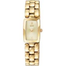 Ladies' Citizen Eco-Drive Jolie Watch with Rectangular Champagne Dial