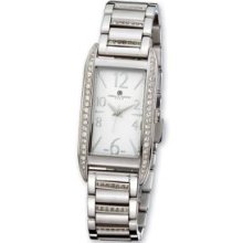 Ladies Crystal Accent White Dial 24X40Mm Watch