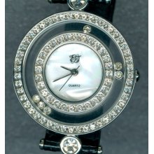 Ladies Fashion Designer Wristwatch With Plenty Of Sparkle