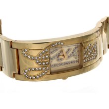 Ladies Gold Plated Guess Quartz Wrist Watch (ig13)