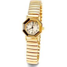 Ladies Gold Tone Adjustable Quartz Fashion Wristwatch ...