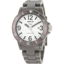 Ladies Invicta 1213 Angel White Dial Grey Swiss Quartz Date Watch