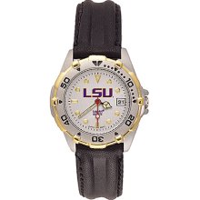 Ladies Louisiana State University All Star Watch With Leather Strap