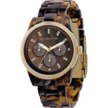 Ladies' Michael Kors Acrylic Tortoiseshell Chronograph Watch