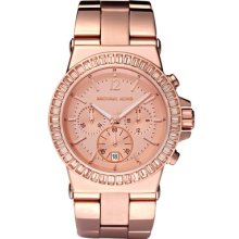 Ladies Michael Kors Rose Gold Chronograph Watch Mk5412