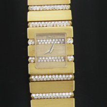 Ladies Piaget Polo 18k Yellow Gold Diamond Watch