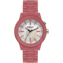 Ladies' Pink Round Mop Dial Watch