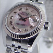 Ladies Rolex Datejust 26mm Mop Decorated Dial