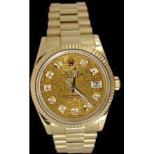 Ladies rolex presidential watch Day Date diamond dial