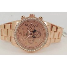 Ladies Rose Gold Diamond Encrusted Watch.. Stunning