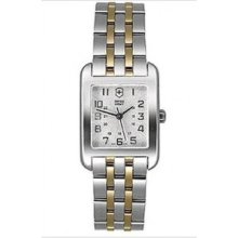 Ladies Swiss Army Victorinox Alliance Small Rectangular Two Tone 24168 Free Gift