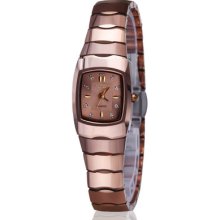 Ladies Tungsten Steel Gold Pointer Diamonds Marks Women Watches Top Quality