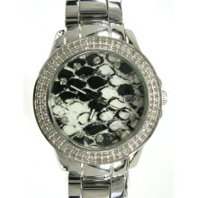 Ladies Women Diamond Joe Rodeo Zibra Ying Yang Dial Round Cut 1.25ct