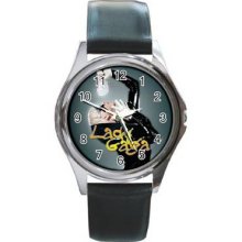 Lady Gaga Unisex Silver-Tone Round Metal Watch 19