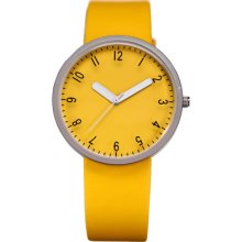 Lady Women Yellow Dial Jelly Leather Analog Quartz Sport Wrist Watch Dailyetrade